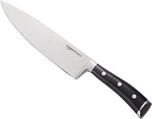 Amazon Basics Classic 8-inch Chef’s Knife with Three Rivets, Silver