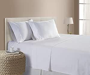 Egyptian Cotton Sheets for Queen Size Bed, Certified 800 Count Queen sheet set, Luxury Cotton Queen Bed Sheets queen sheets deep pocket, Egyptian Cotton Sheets Queen Size - White