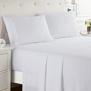 Nestl King Size Sheets Set - 4 Piece King Sheets, Deep Pocket, Hotel Luxury, Extra Soft, Breathable and Cooling, White King Bed Sheets