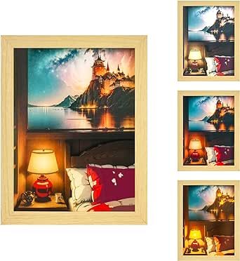 Exporify Light Up Art Painting USB Powered LED Painting-3 Lighting Modes Perfect for Home, Room, Bedroom, and Office Decoration,Warm Bedroom Painting