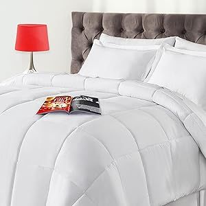 Ihanherry White Queen Comforter Set 8 Pieces, All Season Bed in a Bag, Comfortable Queen Size Bedding Sets with 1 Bed Skirt, 1 Fitted Sheet, 1 Flat Sheet, 1 Comforter, 2 Pillowcases, 2 Pillow Shams