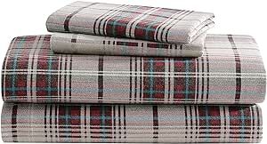 Eddie Bauer - Full Sheets, Cotton Flannel Bedding Set, Brushed For Extra Softness, Cozy Home Decor (Montlake Plaid, Full)